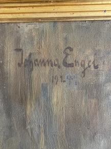 Gerahmtes Portrait von Emmy Martin, Ölgemälde von Johanna Engel