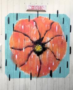 Schaltschrank floral gestaltet