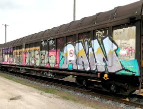 Tags auf Gütherwagons