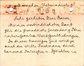 Eigenh. Brief mit Unterschrift