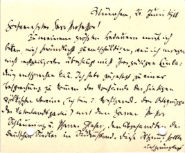 Eigenh. Brief mit Unterschrift
