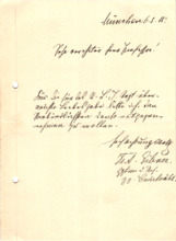 Eigenh. Brief mit Unterschrift