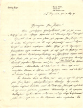 Eigenh. Brief mit Unterschrift