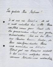 Eigenh. Brief mit Unterschrift
