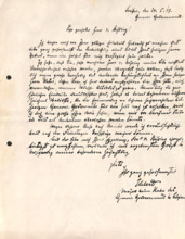 Eigenh. Brief mit Unterschrift
