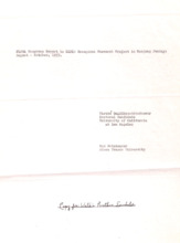 Fith Progress Report to LIPO: Orangutan in Tanjung Puting: August - October, 1973