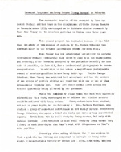 Research Programm on Orang Outans (Orang hutans) in Malaysia