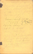 Beschriebene Buchdeckelseite