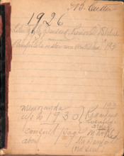 Haushaltsbuch von Elizabeth Bacon Custer