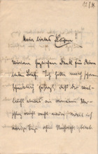 Brief von Max Immelmann an seine Verlobte Elsbeth Neuendorf