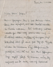 Brief von Max Immelmann an seine Verlobte Elsbeth Neuendorf