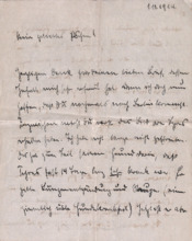 Brief von Max Immelmann an seine Verlobte Elsbeth Neuendorf