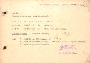KZ Buchenwald - Todesbescheinigung