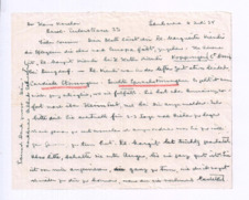 Brief von Albert Schweitzer an Jean Karcher-Biedermann