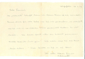 Brief v. Albert Schweitzer an Alice Helmbold
