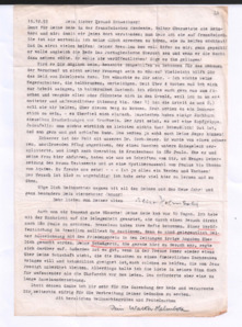 Brief von Alice und Walter Helmbold an Albert Schweitzer