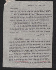 Brief und Abschrift von Alice und Walter Helmbold an Albert Schweitzer