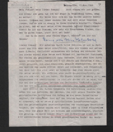 Brief von Alice und Walter Helmbold an Albert Schweitzer