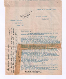 Brief von Maurice Polidori an Albert Schweitzer & Dr. Heinz Barasch
