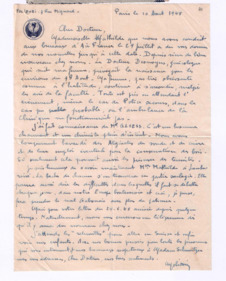 Brief von Maurice Polidori an Albert Schweitzer