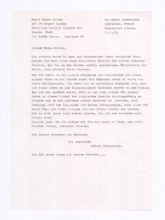 Brief von Albert Schweitzer an Bruno Walter