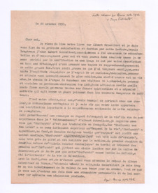 Brief von Bruno Walter an Jacques Feschotte