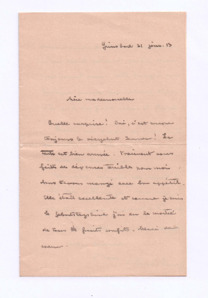 Brief von Albert Schweitzer an Anna Schaeffer
