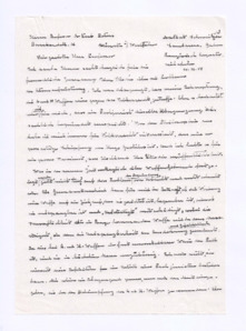 Brief von Albert Schweitzer an Prof. Dr. Karl Peters