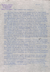 Brief des Sanitätsrats Dr. Niemann an Albert Schweitzer, Typo, 2 S., Lübeck, 1953