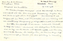 Eigenh. Brief Matthilde Kottmanns an Sanitätsrat Dr. Niemann, 2 S., Günsbach, 1954
