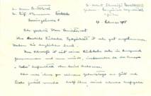 Eigenh. Brief Matthilde Kottmanns an Dr. Niemann, 2 S., Lambaréné, 1955