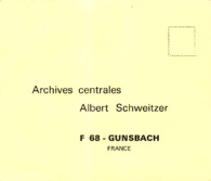 Antwortpostkarte zum Aufruf des Zentralarchivs betreffend das Einsendens von Briefen Schweitzers