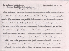 Brief von Dr. Albert & Helene Schweitzer an Dr. Anna Wildikann