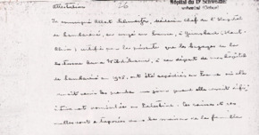 Brief von Dr. Albert Schweitzer an Dr. Anna Wildikann