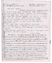 Brief von Ali Silver und Dr. Albert Schweitzer an Dr. Anna Wildikann