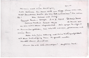 Brief von Dr. Albert Schweitzer an Dr. Anna Wildikann