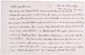 Brief von Dr. Albert Schweitzer an Dr. Anna Wildikann