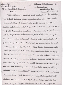 Brief von Dr. Albert Schweitzer an Dr. Anna Wildikann