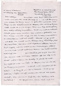 Brief von Mthilde Kottmann und Dr. Albert Schweitzer an Dr. Anna Wildikann