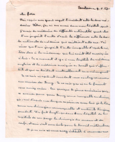Brief von Albert Schweitzer an William Larimer Mellon