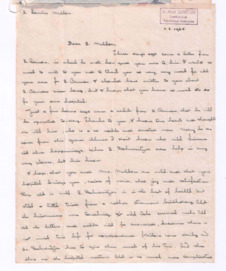 Brief von Albert Schweitzer und Ali Silver an William Larimer Mellon