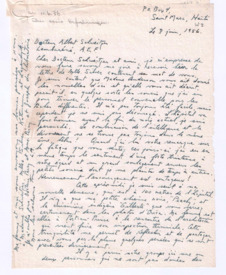 Brief von William Larimer Mellon an Albert Schweitzer