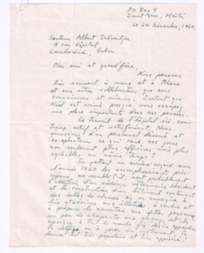 Brief von William Larimer Mellon an Albert Schweitzer