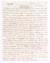 Brief von Emma Haussknecht, William Larimer Mellon und Gwen Grant Mellon an Albert Schweitzer