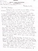 Brief von Bill Mellon an Albert Schweitzer