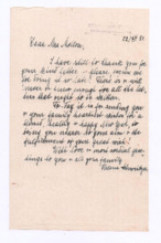 Brief von Helene Schweitzer an Gwen Mellon Grant