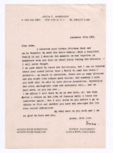 Brief von Erica Anderson an Gwen Mellon Grant