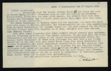 Brief von Mark Lauterburg-Bonjour an Albert Schweitzer