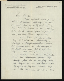 Brief von Mark Lauterburg-Bonjour an Albert Schweitzer