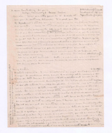 Brief von Albert Schweitzer an Mark Lauterburg-Bonjour und Emmy Martin